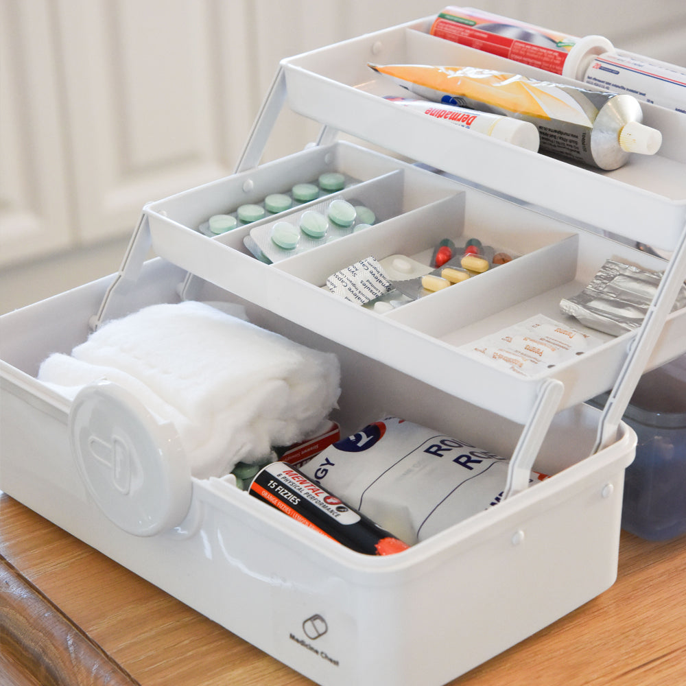 MEDICINE STORAGE BOX 3 LAYER (WHITE)