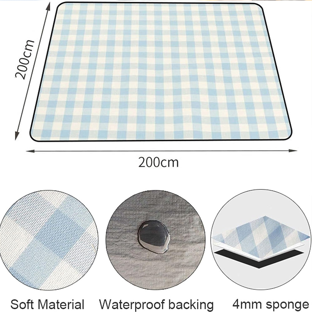 ROLL UP PICNIC BLANKET (LIGHT BLUE)