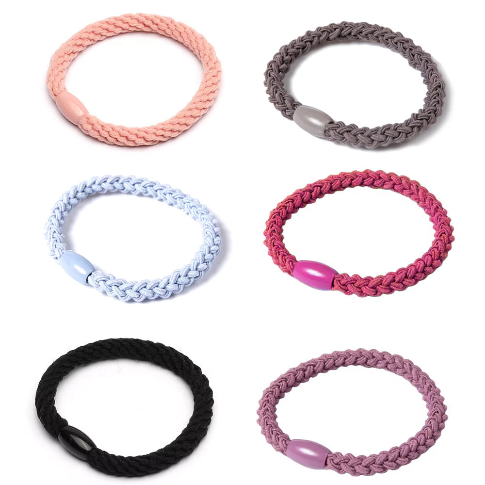 BRAIDED ELASTIC HAIR TIES (10 PACK)