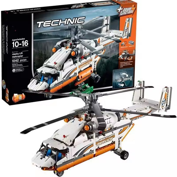 TECHNICS 2 IN 1 ELECTRIC HELICOPTER TWIN ROTOR BUILDING BLOCKS