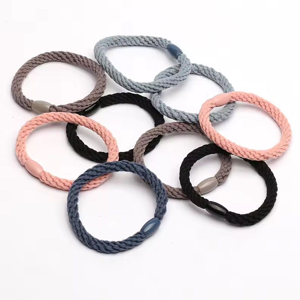 BRAIDED ELASTIC HAIR TIES (10 PACK)