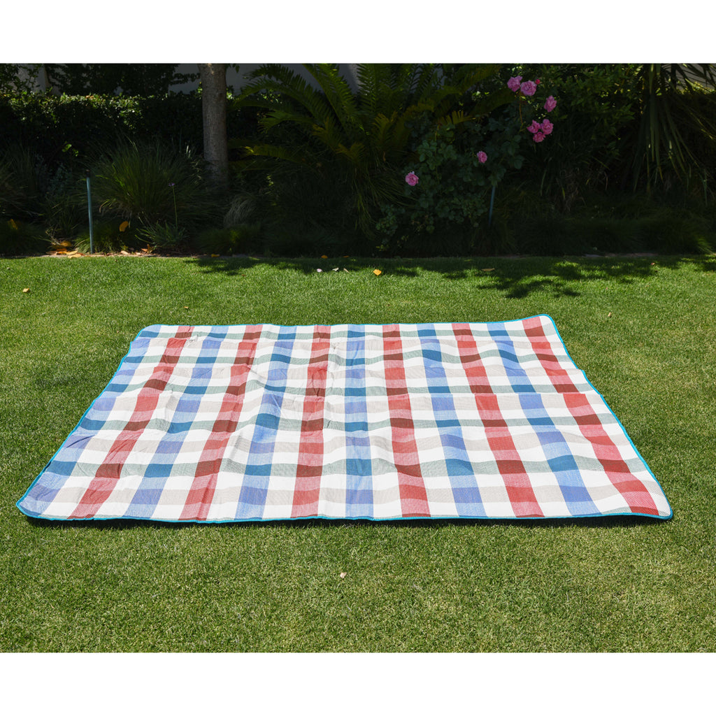 ROLL UP PICNIC BLANKET (BLUE-GREEN)