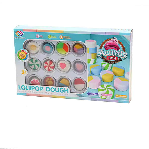 CLAY PLAY LOLIPOP BOX (12 PCS)