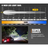 LIGHTFOX 2 X 8" SINGLE ROW LED LIGHT BAR (LF-LB-8SR)