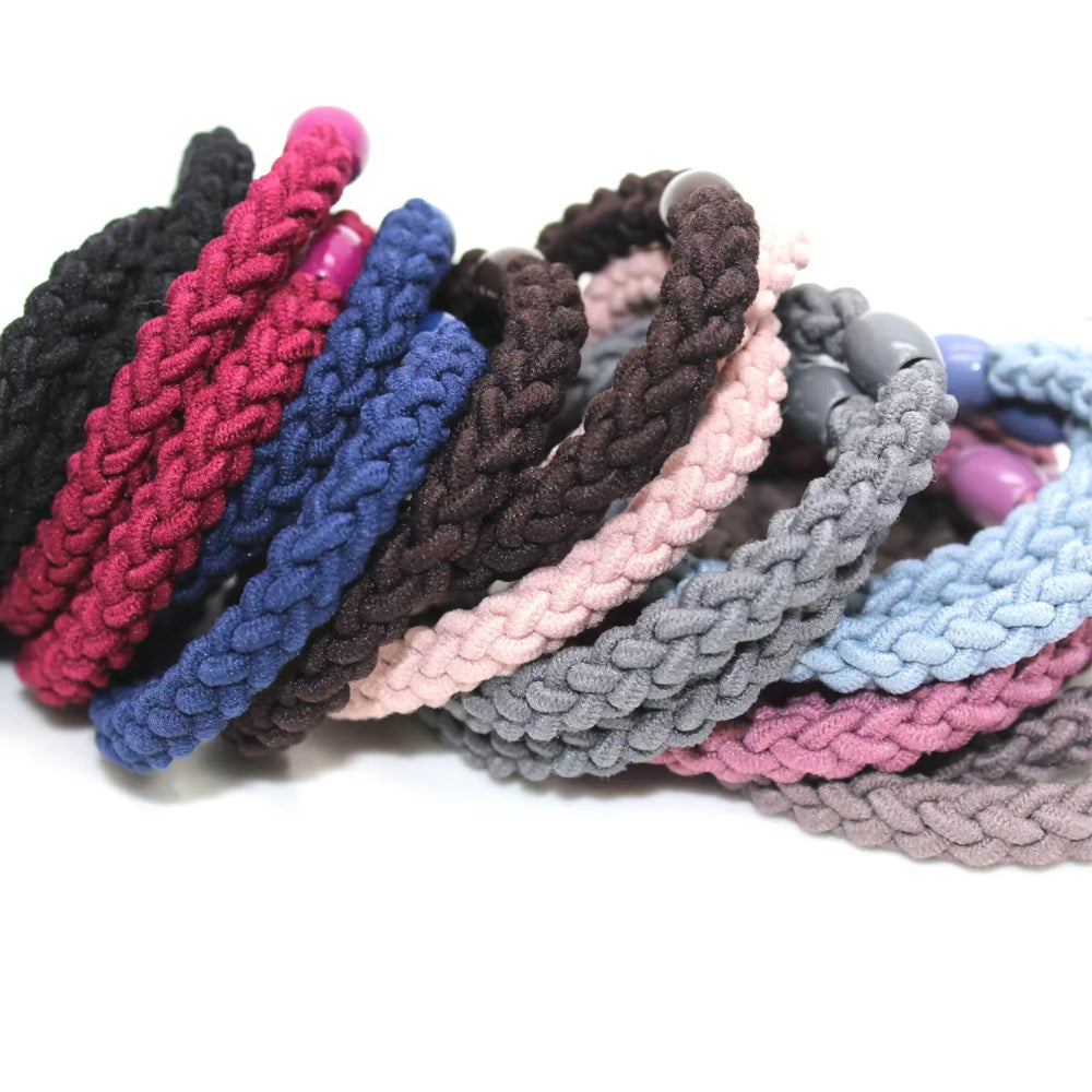 BRAIDED ELASTIC HAIR TIES (10 PACK)