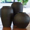 CERAMIC BLACK VASE (MEDIUM)