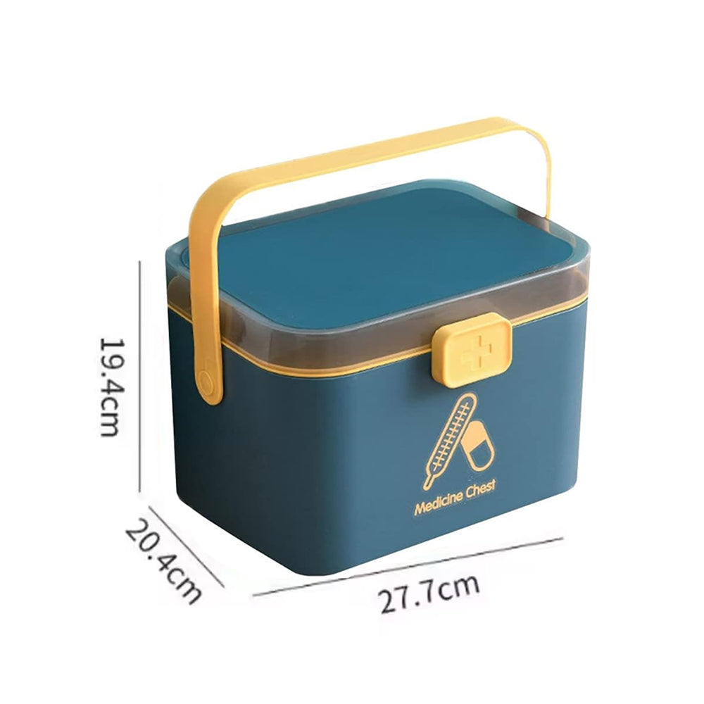 MEDICINE STORAGE BOX 2 LAYER BLUE