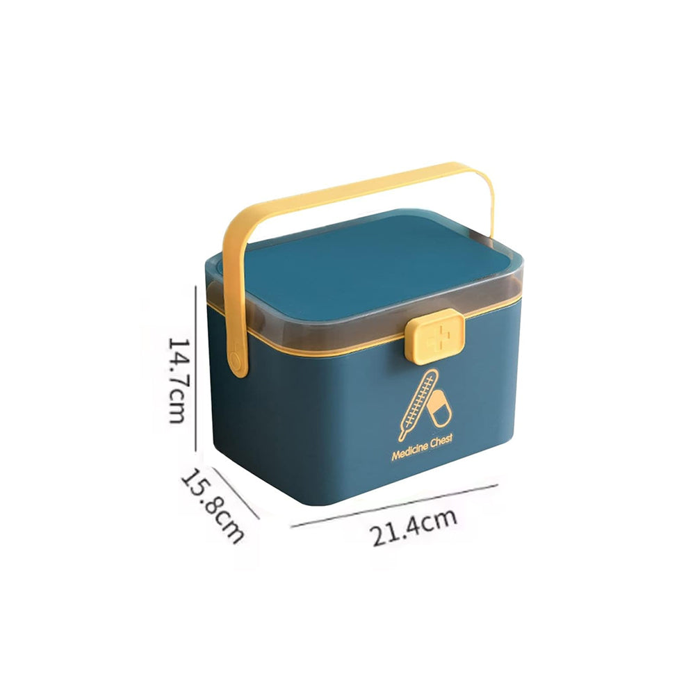 MEDICINE STORAGE BOX 2 LAYER BLUE