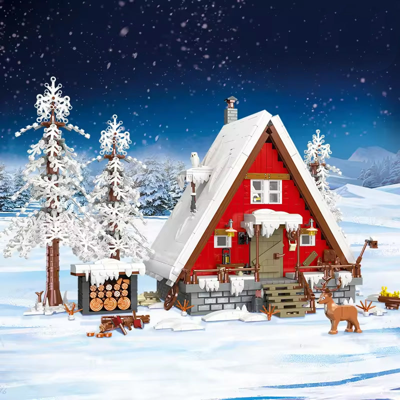 SANTA'S HOUSE WINTER CABIN BUILDING BLOCKS