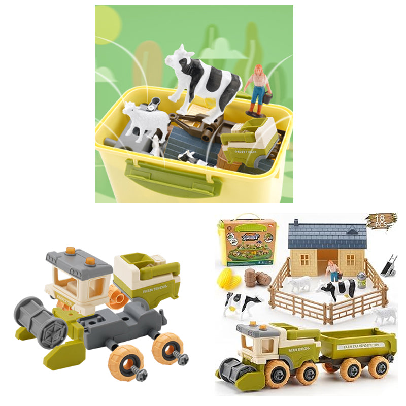 FARM TRUCK SHED AND HARVESTER PLAYSET