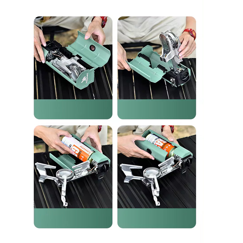 FOLDABLE 2600W CAMPING OUTDOOR GAS STOVE WITH STORAGE BAG