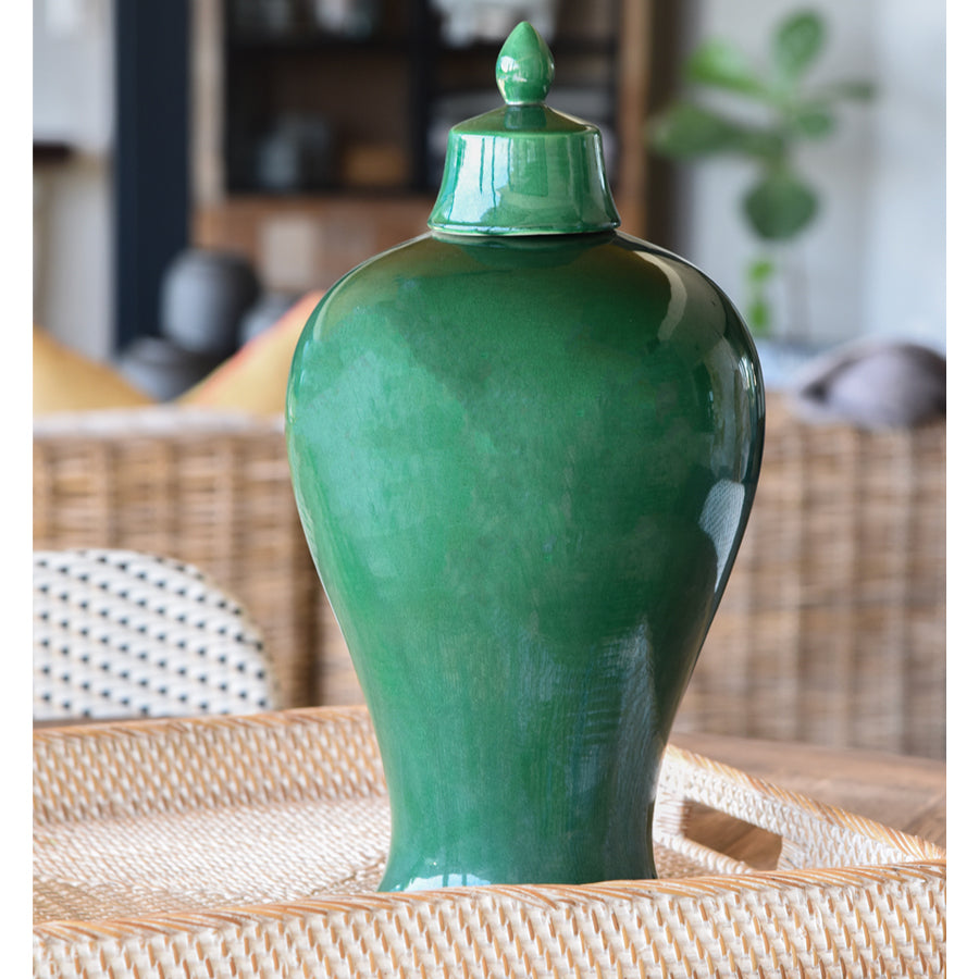 EMERALD CERAMIC JAR