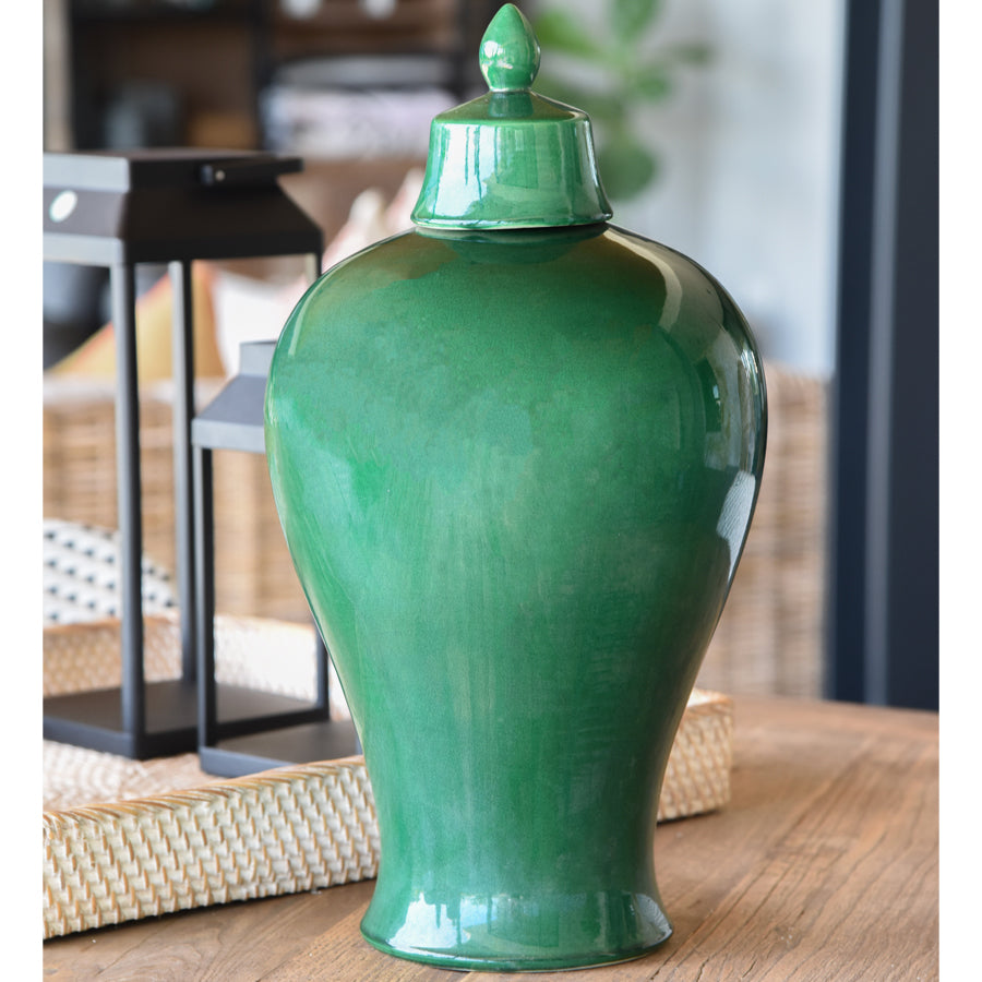 EMERALD CERAMIC JAR