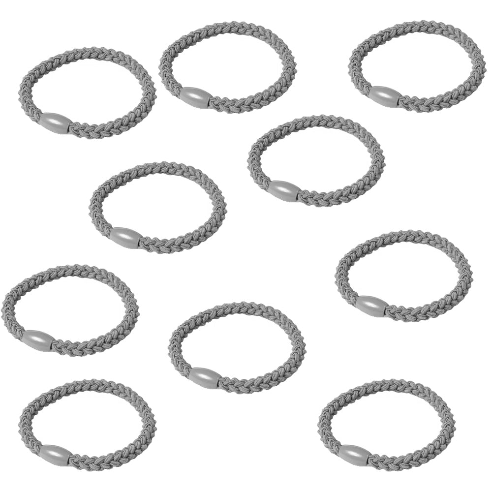 BRAIDED ELASTIC HAIR TIES (10 PACK)