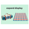 ROLL UP PICNIC BLANKET (BLUE-GREEN)