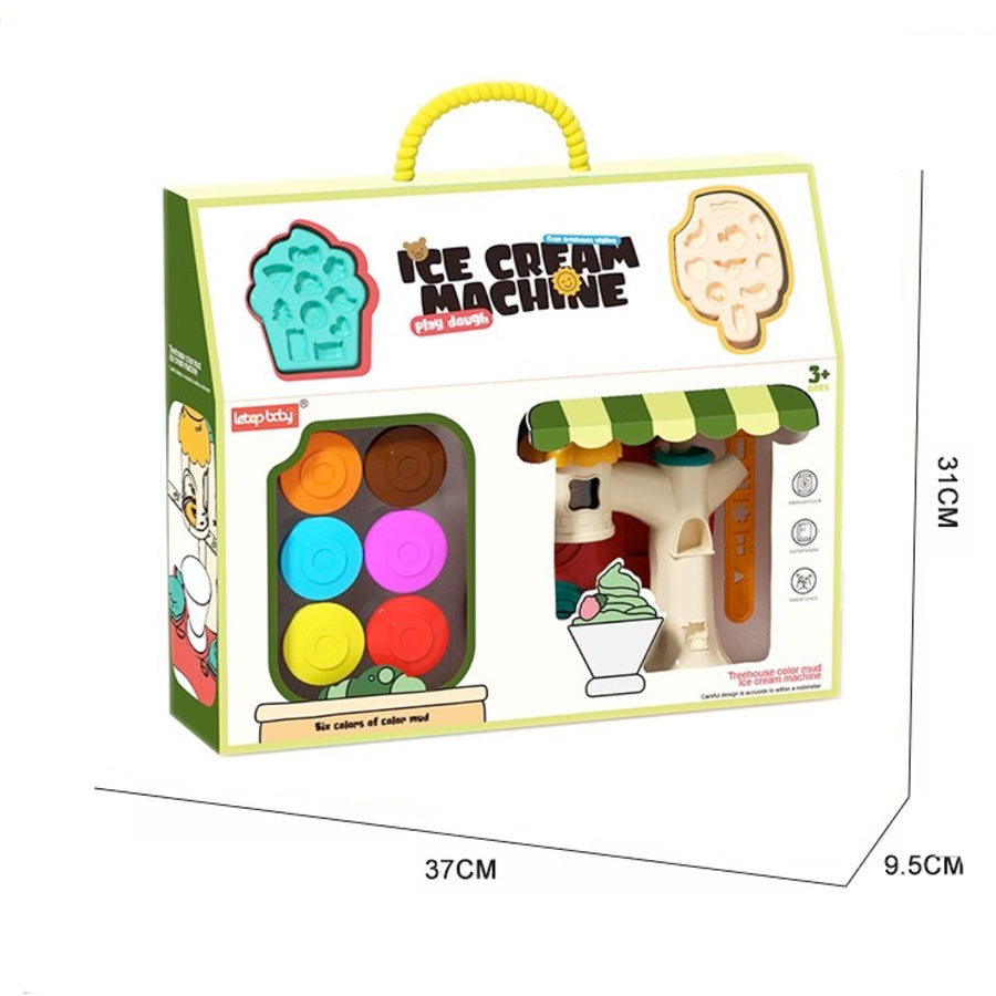 CLAY PLAY ICE CREAM MACHINE SET