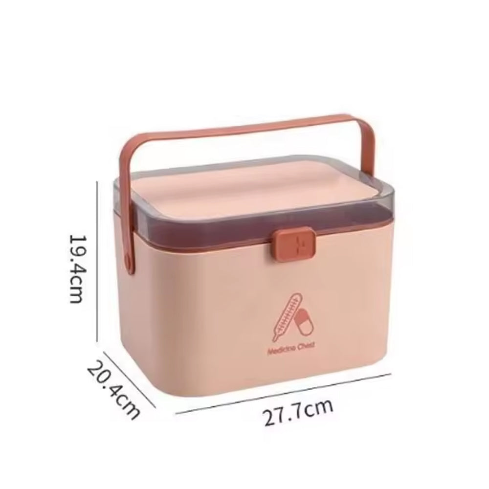 MEDICINE STORAGE BOX 2 LAYER PINK