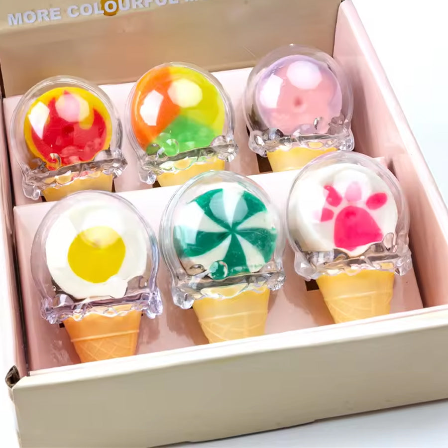 CLAY PLAY ICE CREAM LOLIPOP BOX (6 PCS)