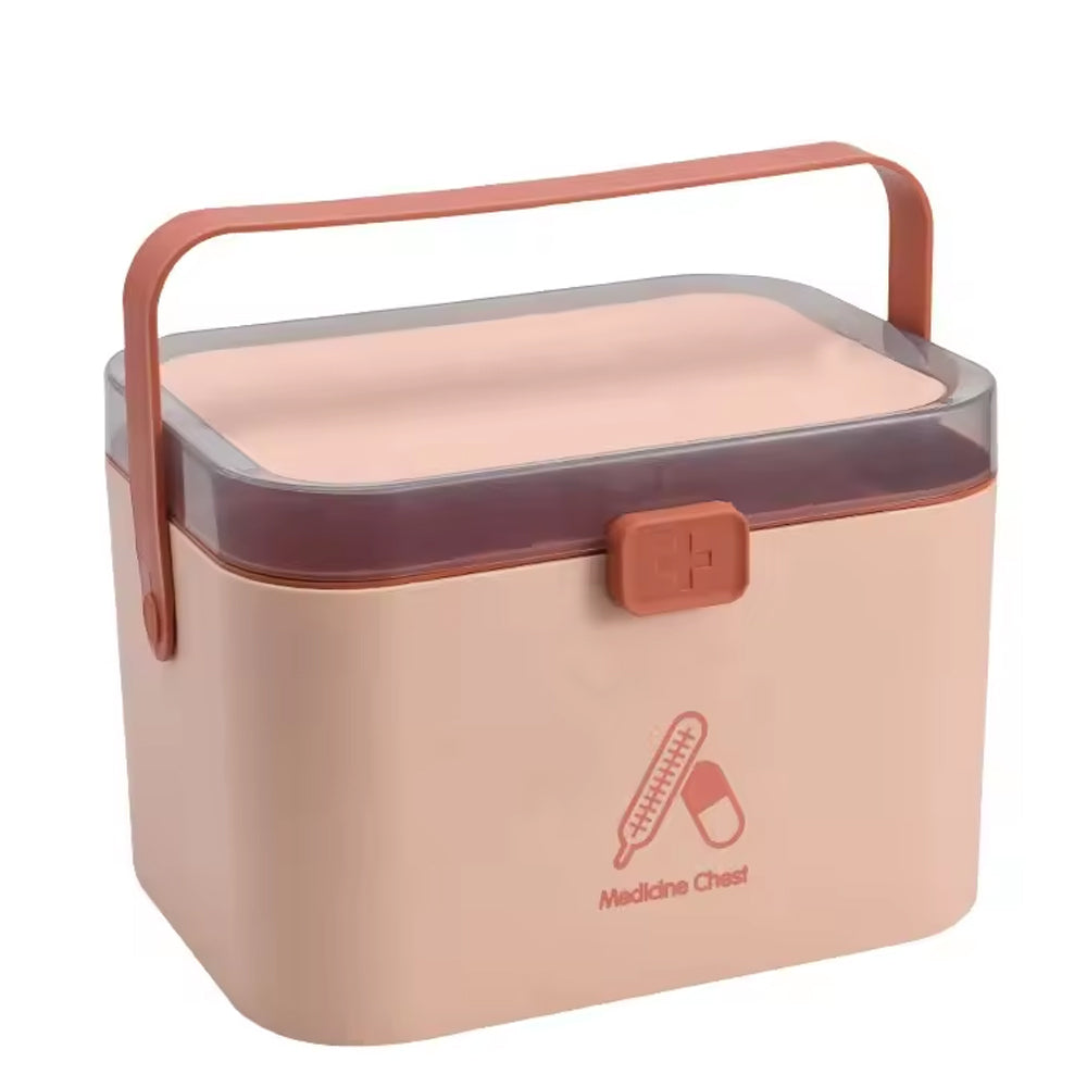 MEDICINE STORAGE BOX 2 LAYER PINK