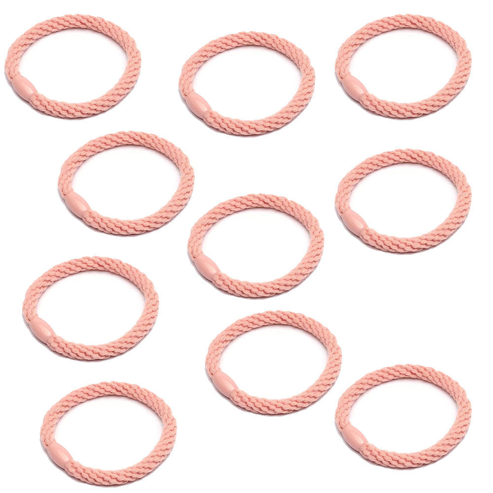 BRAIDED ELASTIC HAIR TIES (10 PACK)