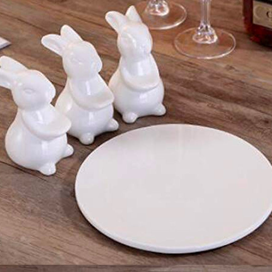 CERAMIC BUNNY SERVING STAND