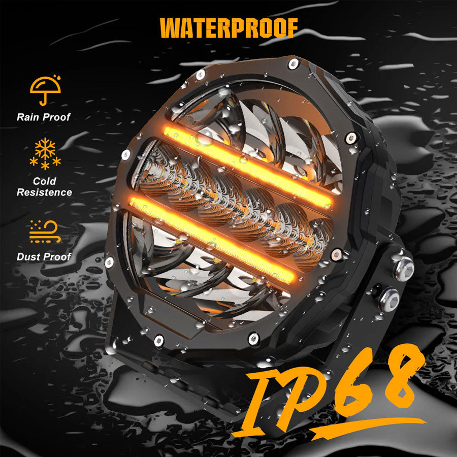 RUGG 4X4 7INCH LED SPOTLIGHT PAIR (D090-C)