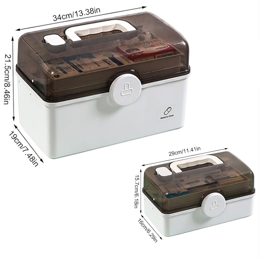 MEDICINE STORAGE BOX 3 LAYER (WHITE)