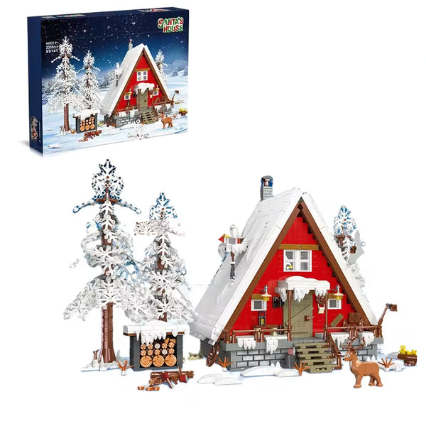 SANTA&#39;S HOUSE WINTER CABIN BUILDING BLOCKS