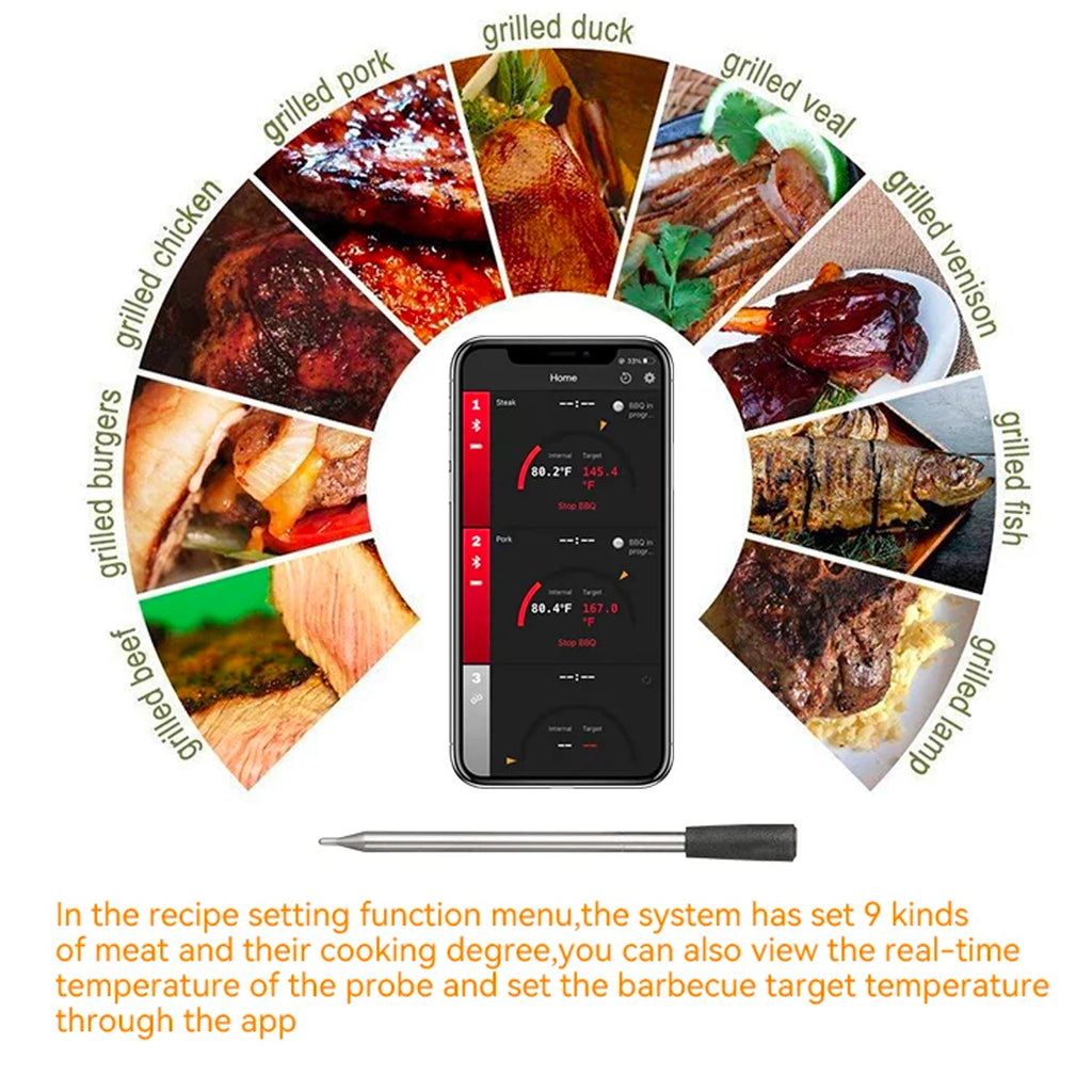 PRIMO T2 DUAL MEAT THERMOMETER BLUETOOTH