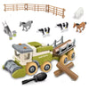 FARM TRUCK HARVESTER AND LOG CARRIER TRAIlER PLAYSET