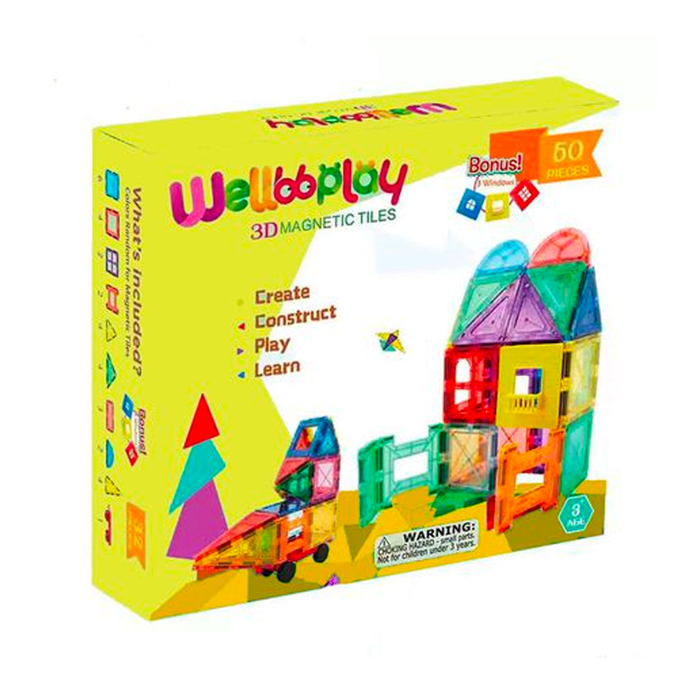 WELLBBPLAY MAGNETIC TILES (60PCS)